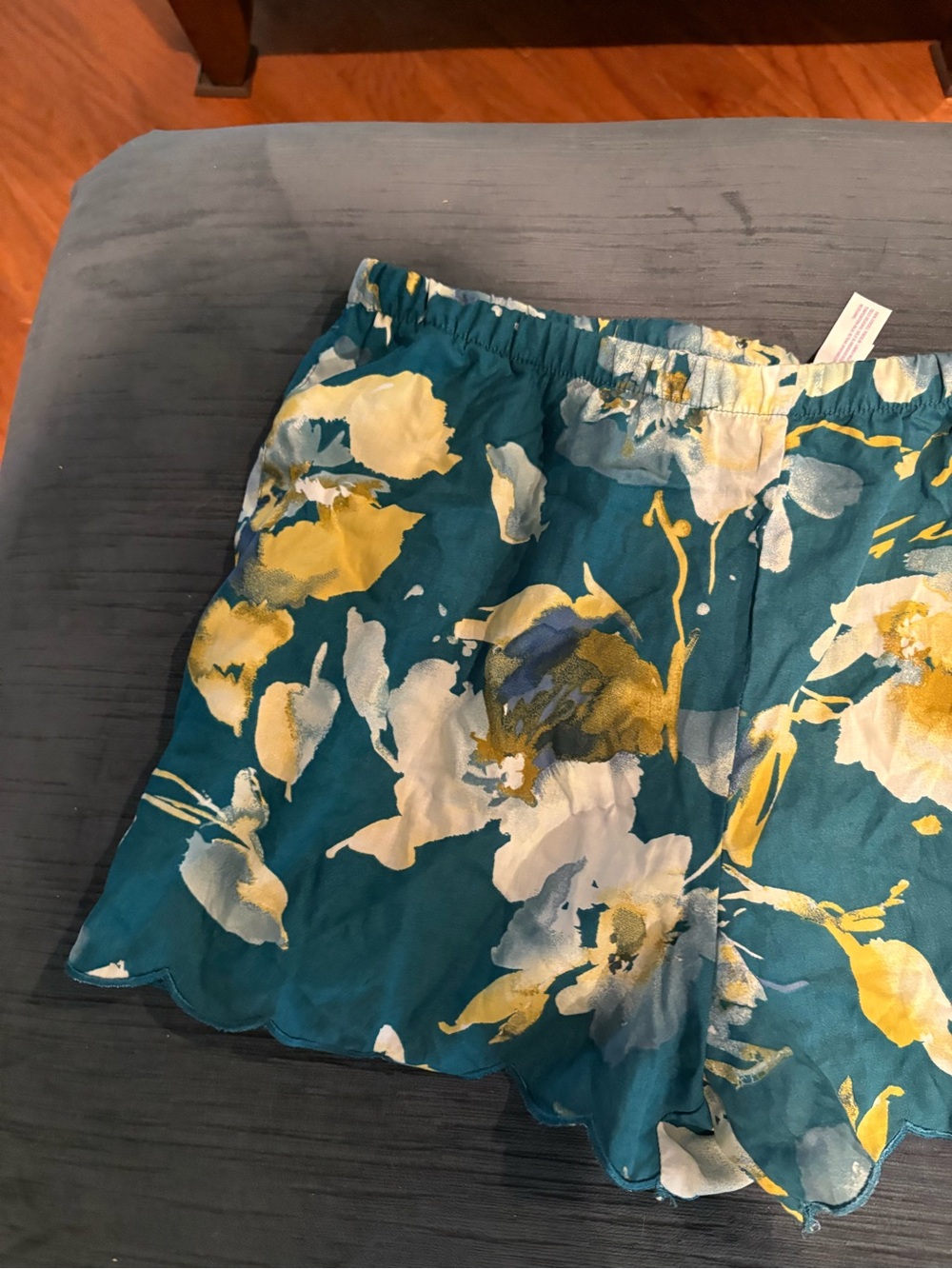 Stars Above Teal Floral Pajama Shorts - Picture 3 of 12